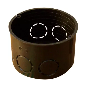   TRACON D60 - Perforált szerelvénydoboz süllyesztett, sima, fekete 62×40mm