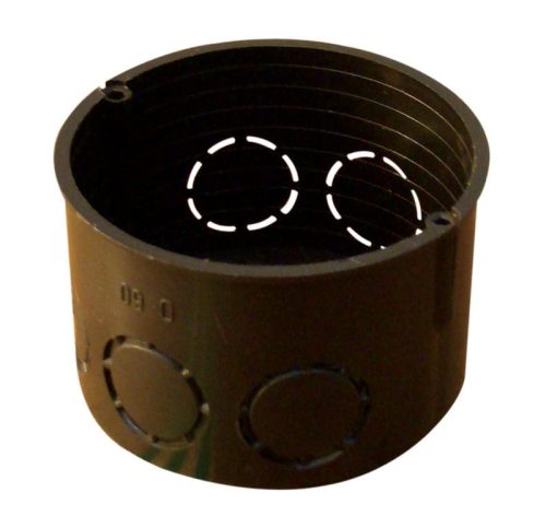 TRACON D60 - Perforált szerelvénydoboz süllyesztett, sima, fekete 62×40mm