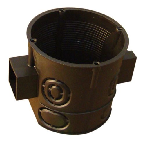 TRACON D60SM - Perforált szerelvénydoboz süllyesztett,mély,sorolható,fekete 64×61mm