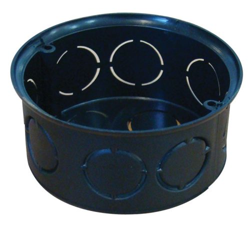 TRACON D70SZT - Perforált szerelvénydoboz süllyesztett, tetővel, fekete 72×36mm
