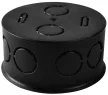 TRACON D80 - Perforált kötődoboz süllyesztett, sima, fekete 80×45mm