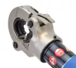 TRACON DK60E - Elektro-hidraulikus présszerszám 11 bélyeggel, hordtáskában 16-300mm2, 4900g, 60kN, 350°, 2× Li-ion, 18V, 4000mAh