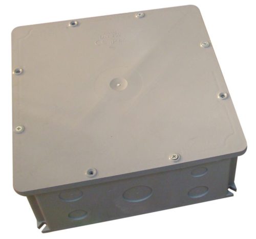 TRACON DN250X250 - Szerelődoboz műanyag, falon kívüli, szürke 250×250mm, IP44