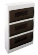 TRACON EDFK-14/3 - Falon kívüli elosztódoboz, füstszínű ajtóval, N/PE sínnel 3×14 (42) modul, IP40, (H×W×D=473×305×101mm)