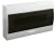 TRACON EDFK-18/1 - Falon kívüli elosztódoboz, füstszínű ajtóval, N/PE sínnel 1×18 modul, IP40, (H×W×D=220×364×96mm)