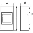 TRACON EDFK-4/1AN - Falon kívüli elosztódoboz, ajtó nélkül 1×4 modul, IP40, (H×W×D=130×82×62mm)