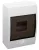 TRACON EDFK-6/1 - Falon kívüli elosztódoboz, füstszínű ajtóval, N/PE sínnel 1×6 modul, IP40, (H×W×D=200×148×95mm)