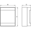 TRACON EDFKIP65-18/1 - Falon kívüli elosztódoboz, átlátszó ajtóval, N/PE sínnel 1×18 mod, H×W×D=285×410×140mm, IP65, 660V AC, 1000 V DC