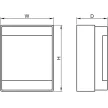 TRACON EDFKIP65-4/1 - Falon kívüli elosztódoboz, átlátszó ajtóval, N/PE sínnel 1×4 mod, H×W×D=210×140×100mm, IP65, 660V AC, 1000 V DC
