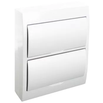   TRACON EDFKN-12/2 - Falon kívüli elosztódoboz, fehér ajtóval, N/PE sínnel 2×12 (24) modul, IP40, (H×W×D=325×270×98mm)