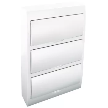   TRACON EDFKN-14/3 - Falon kívüli elosztódoboz fehér ajtóval, N/PE sínnel 3×14 (42) modul, IP40, (H×W×D=473×305×101mm)