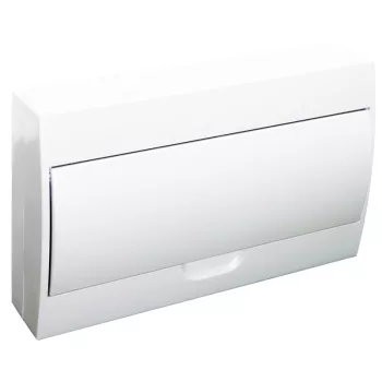   TRACON EDFKN-18/1 - Falon kívüli elosztódoboz, fehér ajtóval, N/PE sínnel 1×18 modul, IP40, (H×W×D=220×364×96mm)