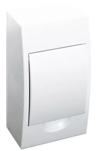TRACON EDFKN-4/1 - Falon kívüli elosztódoboz, fehér ajtóval, N/PE sínnel 1×4 modul, IP40, (H×W×D=200×112×92mm)