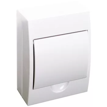   TRACON EDFKN-6/1 - Falon kívüli elosztódoboz, fehér ajtóval, N/PE sínnel 1×6 modul, IP02, (H×W×D=200×148×95mm)
