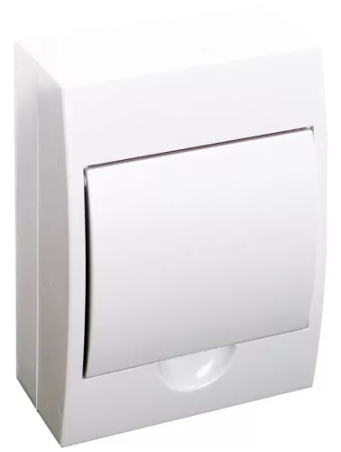 TRACON EDFKN-6/1 - Falon kívüli elosztódoboz, fehér ajtóval, N/PE sínnel 1×6 modul, IP02, (H×W×D=200×148×95mm)