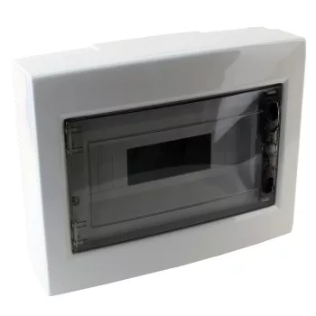   TRACON EDFKS-12/1 - Falon kívüli elosztódoboz, füstszínű-sík ajtóval, NPE nélkül 1×12 (12) modul, IP40, (H×W×D=260×330×92mm)