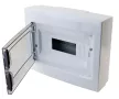 TRACON EDFKS-12/1 - Falon kívüli elosztódoboz, füstszínű-sík ajtóval, NPE nélkül 1×12 (12) modul, IP40, (H×W×D=260×330×92mm)