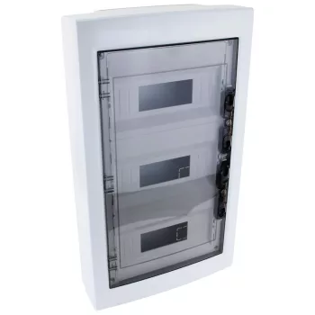   TRACON EDFKS-12/3 - Falon kívüli elosztódoboz, füstszínű-sík ajtóval, NPE nélkül 3×12 (36) modul, IP40, (H×W×D=570×330×100mm)
