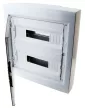 TRACON EDFKS-18/2 - Falon kívüli elosztódoboz, füstszínű-sík ajtóval, NPE nélkül 2×18 (36) modul, IP40, (H×W×D=505×464×100mm)