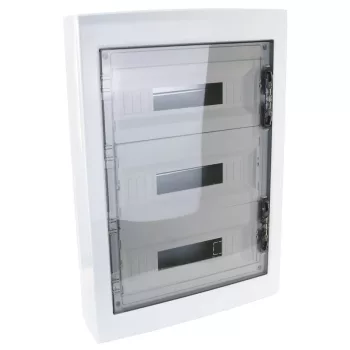   TRACON EDFKS-18/3 - Falon kívüli elosztódoboz, füstszínű-sík ajtóval, NPE nélkül 3×18 (54) modul, IP40, (H×W×D=670×464×120mm)