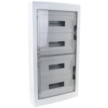   TRACON EDFKS-18/4 - Falon kívüli elosztódoboz, füstszínű-sík ajtóval, NPE nélkül 4×18 (72) modul, IP40, (H×W×D=872×464×120mm)