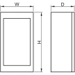 TRACON EDFKSN-12/2 - Falon kívüli elosztódoboz, fehér-sík ajtóval, NPE nélkül 2×12 (24) modul, IP40, (H×W×D=415×330×100mm)
