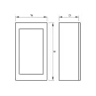 TRACON EDFKSN-18/2 - Falon kívüli elosztódoboz, fehér-sík ajtóval, NPE nélkül 2×18 (36) modul, IP40, (H×W×D=505×464×100mm)