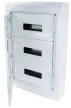 TRACON EDFKSN-18/3 - Falon kívüli elosztódoboz, fehér-sík ajtóval, NPE nélkül 3×18 (54) modul, IP40, (H×W×D=670×464×120mm)