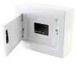 TRACON EDFKSN-8/1 - Falon kívüli elosztódoboz, fehér-sík ajtóval, NPE nélkül 1×8 (8) modul, IP40, (H×W×D=195×240×90mm)