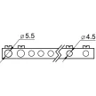 TRACON EDS-12/2 - Süllyesztett elosztódoboz, füstszínű ajtóval, N/PE sínnel 2×12 (24) modul, IP40, (H×W×D=310×257×76mm)