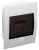 TRACON EDS-6/1 - Süllyesztett elosztódoboz, füstszínű ajtóval, N/PE sínnel 1×6 modul, IP40, (H×W×D=200×150×66mm)