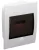 TRACON EDS-6/1 - Süllyesztett elosztódoboz, füstszínű ajtóval, N/PE sínnel 1×6 modul, IP40, (H×W×D=200×150×66mm)