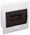 TRACON EDS-8/1 - Süllyesztett elosztódoboz, füstszínű ajtóval, N/PE sínnel 1×8 modul, IP40, (H×W×D=200×186×66mm)