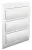 TRACON EDSN-14/3 - Süllyesztett elosztódoboz, fehér ajtóval, N/PE sínnel 3×14 (42) modul, IP40, (H×W×D=455×293×76mm)