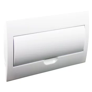   TRACON EDSN-18/1 - Süllyesztett elosztódoboz, fehér ajtóval, N/PE sínnel 1×18 modul, IP40, (H×W×D=216×363×76mm)