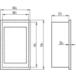 TRACON EDSS-12/1 - Süllyesztett elosztódoboz, füstszínű-sík ajtóval, NPE nélkül 1×12 (12) modul, IP40, (H×W×D=200x256x66mm)