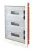 TRACON EDSS-12/3 - Süllyesztett elosztódoboz, füstszínű-sík ajtóval, NPE nélkül 3×12 (36) modul, IP40, (H×W×D=545×305×85 mm)