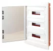 TRACON EDSS-18/3 - Süllyesztett elosztódoboz, füstszínű-sík ajtóval, NPE nélkül 3×18 (54) modul, IP40, (H×W×D=655×440×90mm)