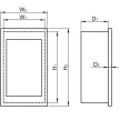 TRACON EDSS-18/3 - Süllyesztett elosztódoboz, füstszínű-sík ajtóval, NPE nélkül 3×18 (54) modul, IP40, (H×W×D=655×440×90mm)
