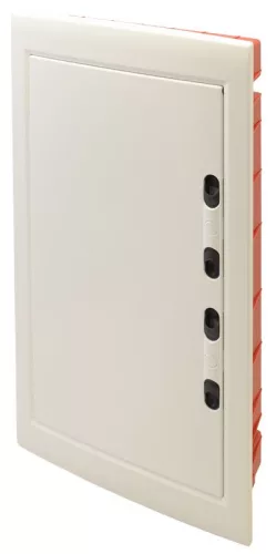 TRACON EDSSN-12/3 - Süllyesztett elosztódoboz, fehér-sík ajtóval, NPE nélkül 3×12 (36) modul, IP40, (H×W×D=545×305×85mm)