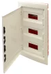 TRACON EDSSN-12/3 - Süllyesztett elosztódoboz, fehér-sík ajtóval, NPE nélkül 3×12 (36) modul, IP40, (H×W×D=545×305×85mm)