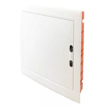   TRACON EDSSN-18/2 - Süllyesztett elosztódoboz, fehér-sík ajtóval, NPE nélkül 2×18 (36) modul, IP40, (H×W×D=480×440×90 mm)