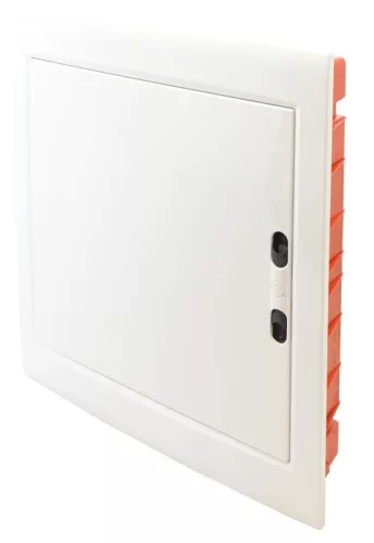 TRACON EDSSN-18/2 - Süllyesztett elosztódoboz, fehér-sík ajtóval, NPE nélkül 2×18 (36) modul, IP40, (H×W×D=480×440×90 mm)