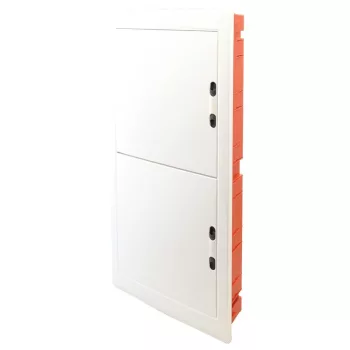   TRACON EDSSN-18/4 - Süllyesztett elosztódoboz, fehér-sík ajtóval, NPE nélkül 4×18 (72) modul, IP40, (H×W×D=860×440×95mm)