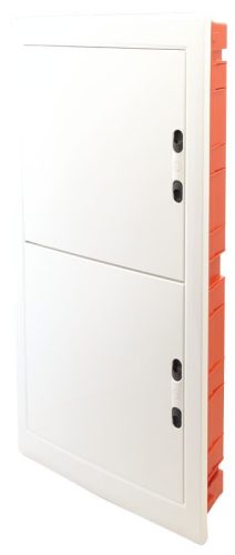 TRACON EDSSN-18/4 - Süllyesztett elosztódoboz, fehér-sík ajtóval, NPE nélkül 4×18 (72) modul, IP40, (H×W×D=860×440×95mm)