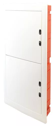 TRACON EDSSN-18/4 - Süllyesztett elosztódoboz, fehér-sík ajtóval, NPE nélkül 4×18 (72) modul, IP40, (H×W×D=860×440×95mm)