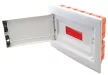 TRACON EDSSN-8/1 - Süllyesztett elosztódoboz, fehér-sík ajtóval, NPE nélkül 1×8 (8) modul, IP40, (H×W×D=180×220×88mm)