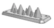 TRACON EKBV-01 - Elosztószekrény kábelbevezető, gumi, 4db kábelhez 134x48mm; IP54