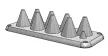 TRACON EKBV-02 - Elosztószekrény kábelbevezető, gumi, 10db kábelhez 216x84mm; IP55