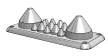 TRACON EKBV-03 - Elosztószekrény kábelbevezető, gumi, 14db kábelhez 222x92mm; IP55